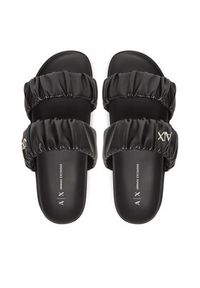 Armani Exchange Klapki XDP062 XV926 00002 Czarny. Kolor: czarny. Materiał: skóra #5