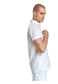 TOP SECRET - Koszula krótki rękaw męska regular fit. Kolor: biały. Długość rękawa: krótki rękaw. Długość: krótkie. Styl: klasyczny, elegancki #6