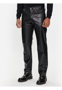 Karl Lagerfeld Jeans Spodnie skórzane 240D1003 Czarny Regular Fit. Kolor: czarny. Materiał: skóra #1
