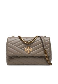 Tory Burch Torebka Kira Chevron Small Convertible Shoulder Bag 90452 Szary. Kolor: szary. Materiał: skórzane #1