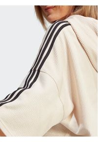 Adidas - adidas Bluza Crop Hoodie IC5461 Beżowy. Kolor: beżowy. Materiał: bawełna