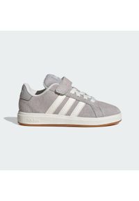Adidas - Buty Grand Court 00s Kids. Kolor: brązowy, biały, wielokolorowy, szary. Sport: turystyka piesza