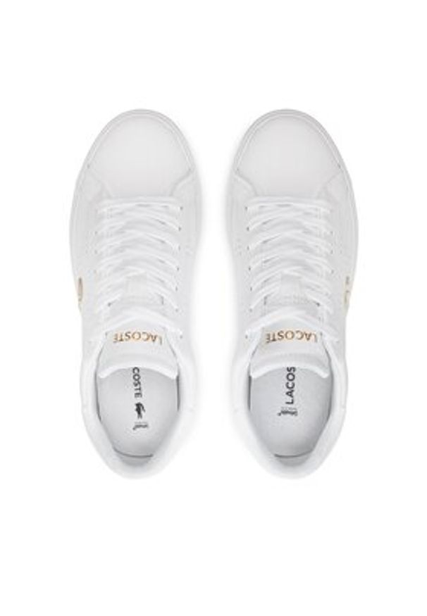 Lacoste Sneakersy 747SFA0072 Biały. Kolor: biały. Materiał: skóra