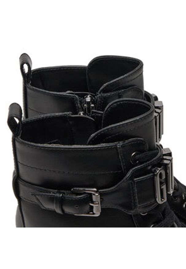 Guess Botki Vaires FLTSOM ELE10 Czarny. Kolor: czarny. Materiał: skóra