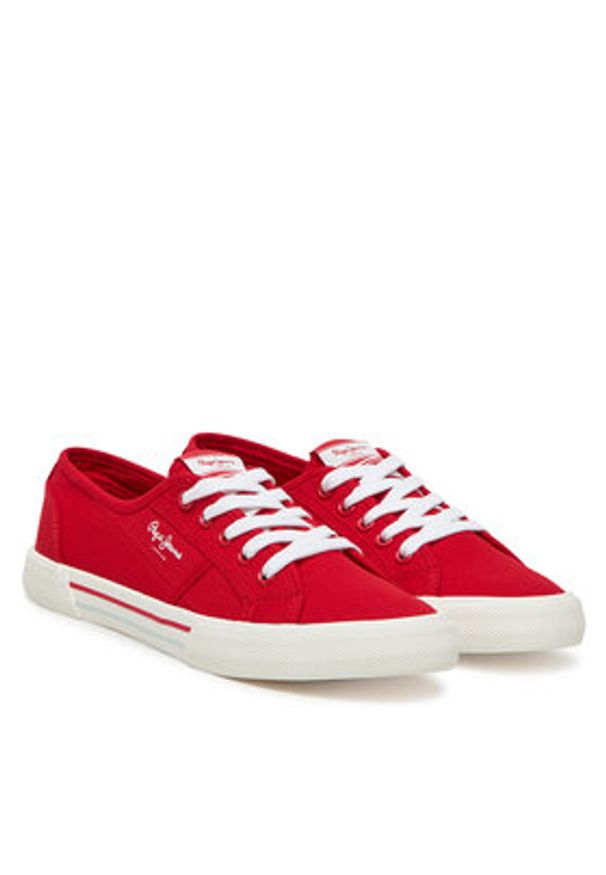 Pepe Jeans Tenisówki Brady Basic W PLS31287 Czerwony. Kolor: czerwony. Materiał: materiał