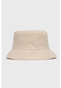 Trussardi Jeans - Trussardi kapelusz bawełniany kolor beżowy bawełniany. Kolor: beżowy. Materiał: bawełna
