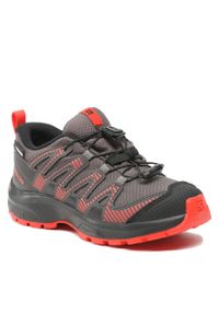 salomon - Trekkingi Salomon Xa Pro V8 Cswp J 416139 09 W0 Magnet/Black/Poppy Red. Kolor: szary. Materiał: materiał #1