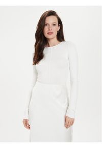 Gina Tricot Bluzka 21324 Biały Slim Fit. Kolor: biały. Materiał: wiskoza #1