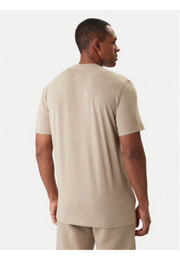 Guess T-Shirt Z2YI12 JR06K Beżowy Regular Fit. Kolor: beżowy. Materiał: bawełna