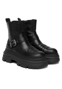 Buffalo Botki Dione Biker Boot Mid 1270127 Czarny. Kolor: czarny. Materiał: skóra #2