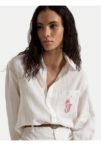 Polo Ralph Lauren Koszula 211A12786003 Biały Oversize. Typ kołnierza: polo. Kolor: biały. Materiał: len #5