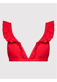 Pieces Góra od bikini Vada 17121196 Czerwony. Kolor: czerwony. Materiał: syntetyk