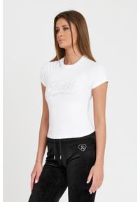 Juicy Couture - JUICY COUTURE Biały damski t-shirt Retroshrunken Tee, Rozmiar M. Kolor: biały #3