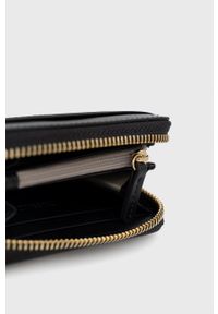 Trussardi Jeans - Trussardi portfel skórzany damski kolor czarny. Kolor: czarny. Materiał: skóra. Wzór: gładki