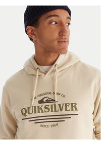 Quiksilver Bluza Screen Fleece Classic EQYFT05137 Beżowy Regular Fit. Kolor: beżowy. Materiał: bawełna #4