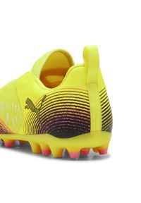 Puma - Młodzieżowe buty piłkarskie FUTURE 8 MATCH MG bez sznurowadeł PUMA. Kolor: czarny, różowy, wielokolorowy, żółty. Sport: piłka nożna