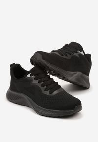 Born2be - Czarne Buty Sportowe Sneakersy ze Sznurowaniem Vikirilla. Zapięcie: sznurówki. Kolor: czarny. Materiał: materiał