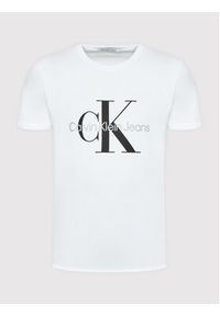 Calvin Klein Jeans T-Shirt J30J320935 Biały Slim Fit. Kolor: biały. Materiał: bawełna #3