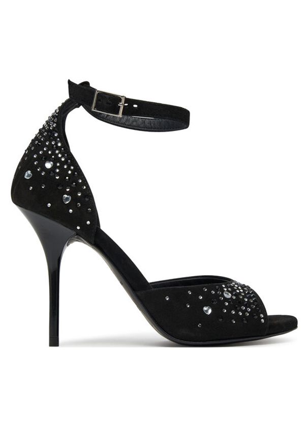 Love Moschino - LOVE MOSCHINO Sandały JA16119G0MJA0000 Czarny. Kolor: czarny. Materiał: zamsz, skóra