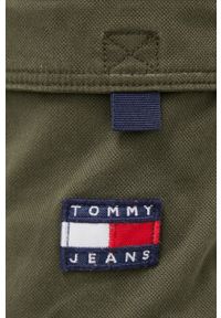 Tommy Jeans Spodnie męskie kolor zielony proste. Okazja: na co dzień. Kolor: zielony. Materiał: tkanina, materiał, bawełna. Wzór: gładki. Styl: casual