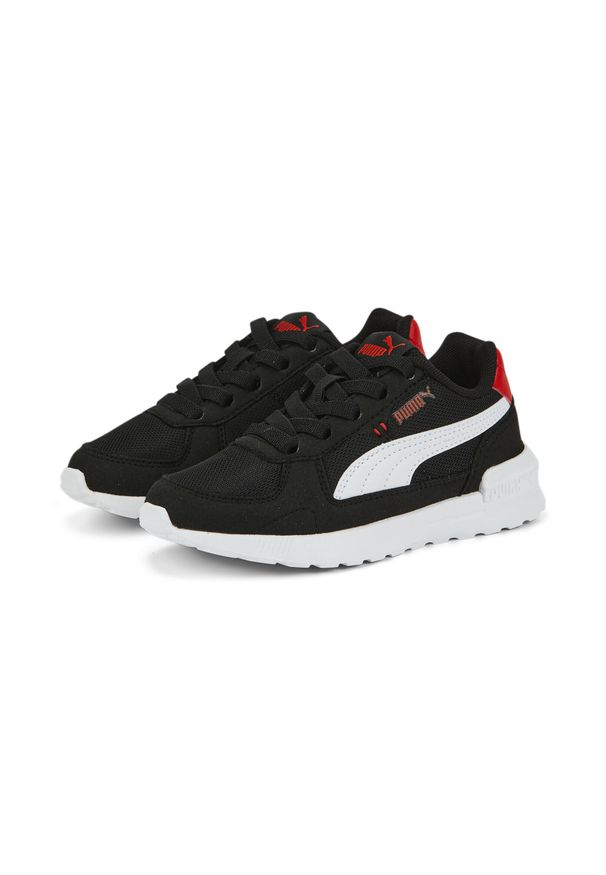 Puma - Dziecięce buty sportowe Graviton AC PUMA Black White Red. Okazja: na co dzień. Kolor: czarny, biały, wielokolorowy. Sport: bieganie