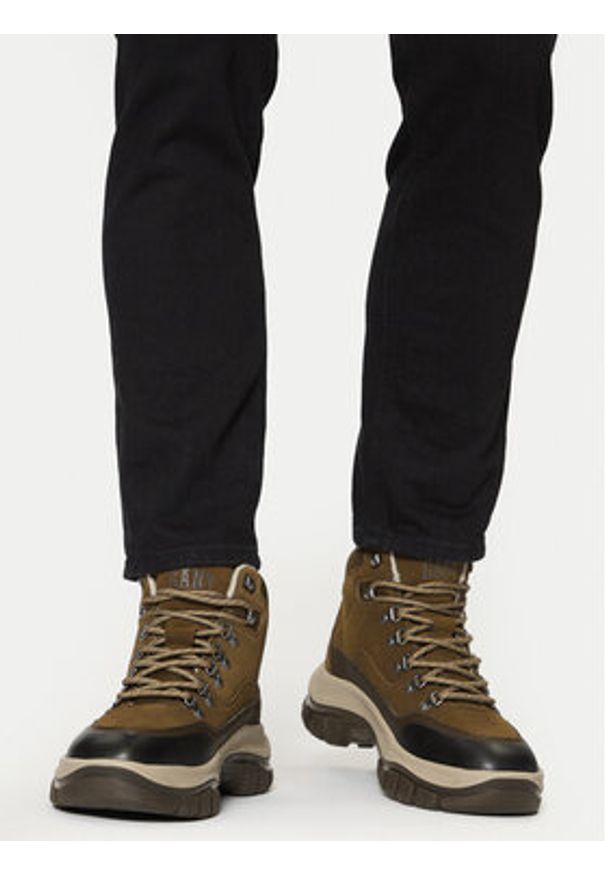 GANT - Gant Trapery Hillark 29643744 Khaki. Kolor: brązowy. Materiał: skóra, zamsz
