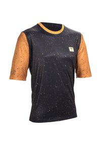 LEATT - Koszulka rowerowa męska Leatt Jersey MTB Enduro 3.0. Kolor: czerwony, wielokolorowy, brązowy. Materiał: jersey
