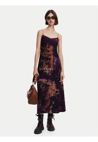 Desigual Sukienka codzienna Rosy 24WWVK15 Kolorowy Slim Fit. Okazja: na co dzień. Materiał: syntetyk, wiskoza. Wzór: kolorowy. Typ sukienki: proste. Styl: casual