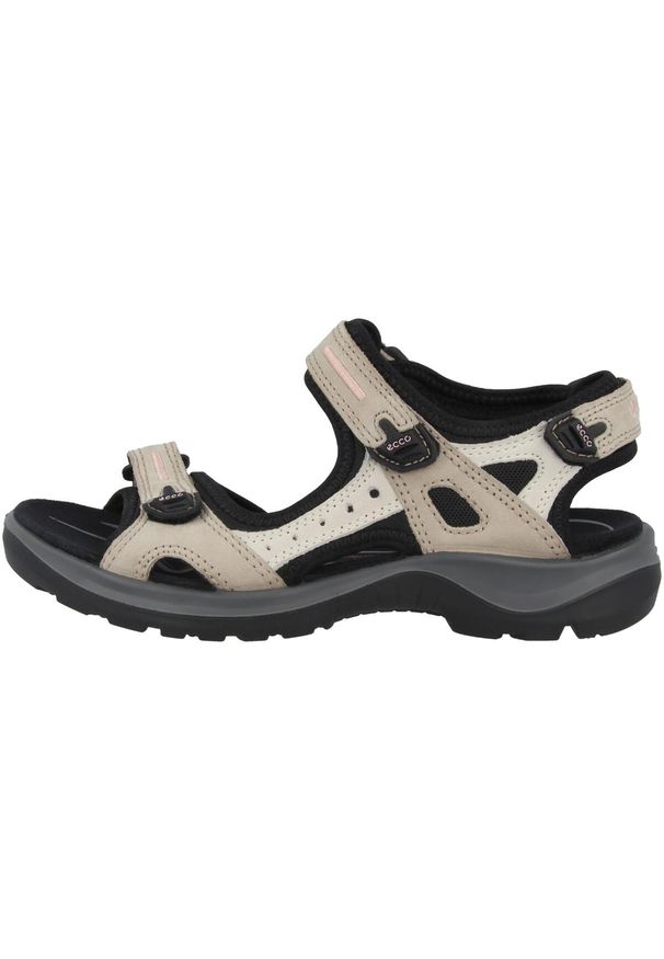 ecco - Buty do chodzenia damskie Ecco 06956354695. Zapięcie: rzepy. Kolor: beżowy. Materiał: guma, skóra. Sport: turystyka piesza