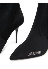 Love Moschino - LOVE MOSCHINO Botki JA21059G0NIM0000 Czarny. Kolor: czarny. Materiał: materiał
