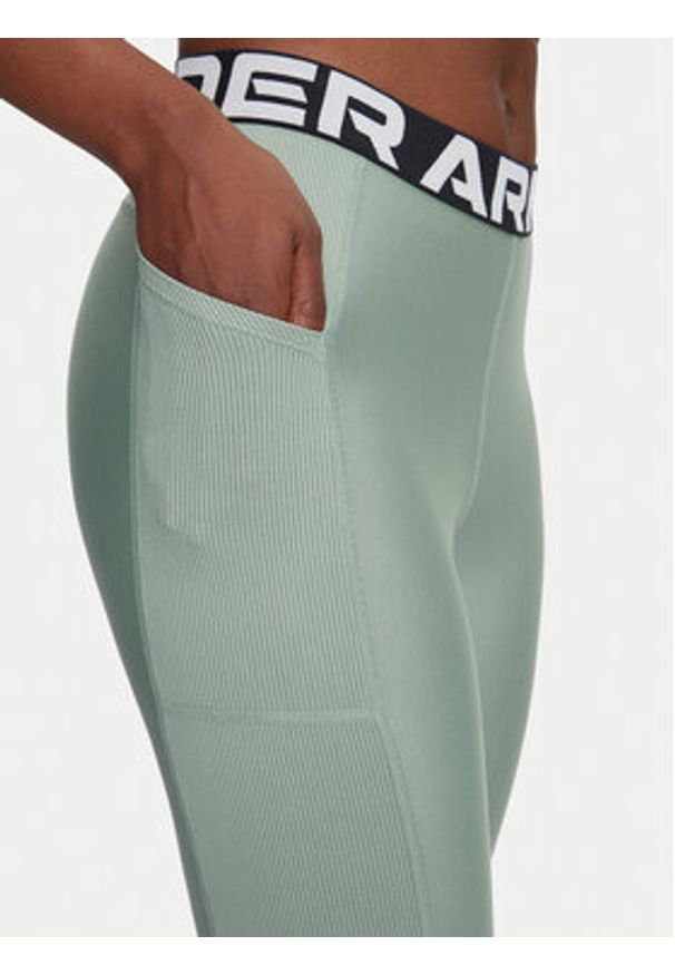Under Armour Legginsy HeatGear 1388693 Zielony Slim Fit. Kolor: zielony. Materiał: syntetyk