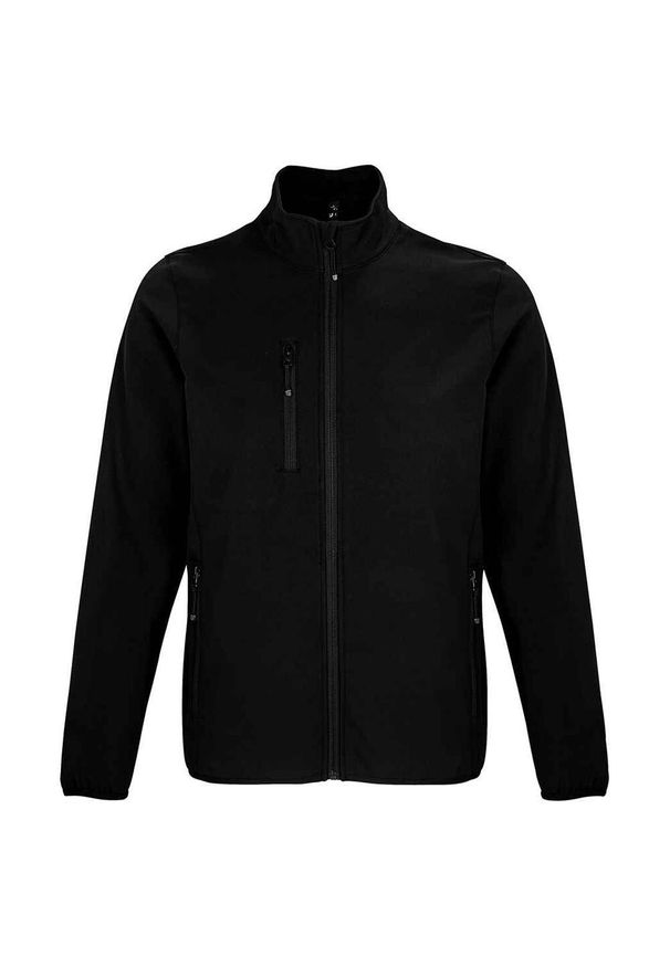 SOL'S - Męska Kurtka Soft Shell Falcon. Kolor: czarny. Sport: turystyka piesza