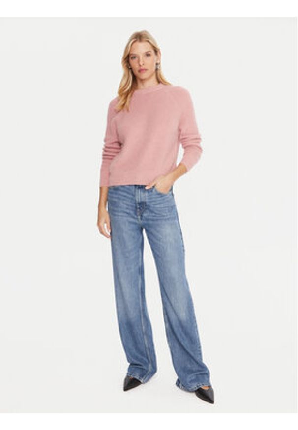 Marella Sweter Digione 2523366414 Różowy Regular Fit. Kolor: różowy. Materiał: wełna