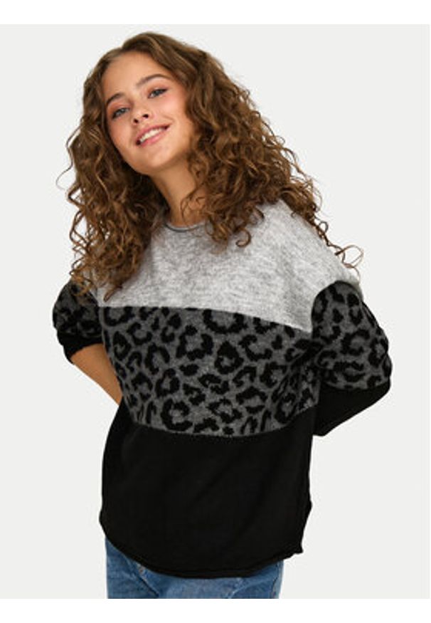 only - ONLY Sweter Jade 15294969 Szary Regular Fit. Kolor: szary. Materiał: syntetyk