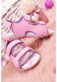 Casu - Różowe sandały na rzepy casu cs9008. Zapięcie: rzepy. Kolor: różowy #1