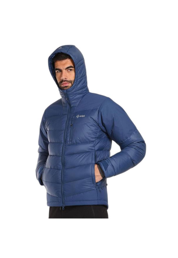 Kurtka puchowa Kilpi Guus. Kolor: niebieski. Materiał: nylon. Sport: turystyka piesza