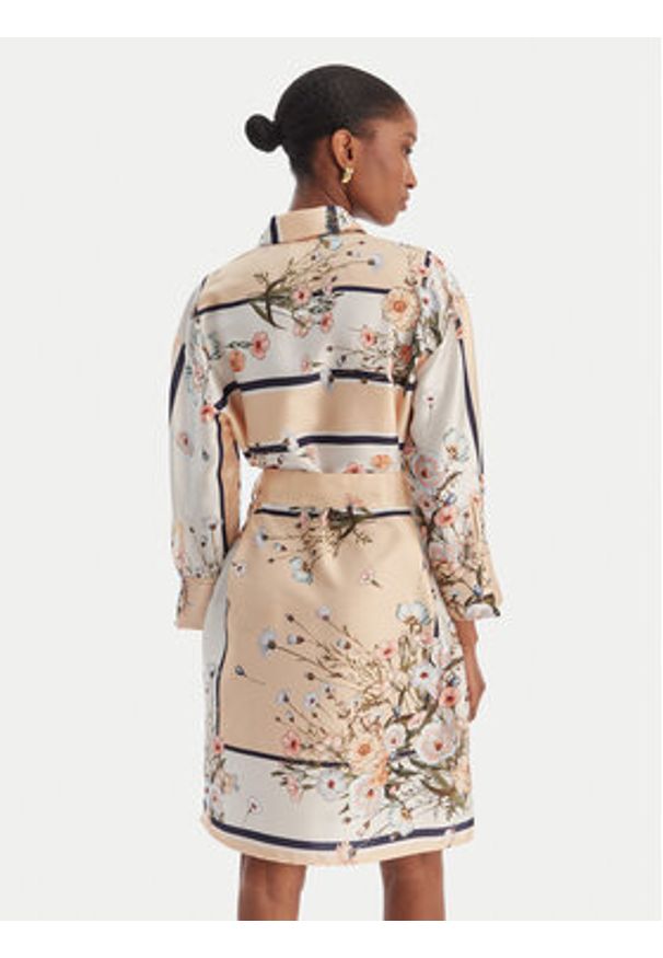 Liu Jo Sukienka koszulowa WA6507 T2555 Beżowy Regular Fit. Kolor: beżowy. Materiał: syntetyk. Typ sukienki: koszulowe