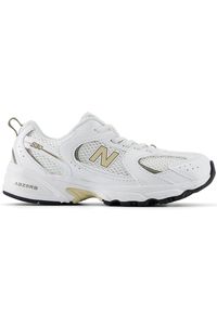 Buty dziecięce New Balance PZ530SO – białe. Kolor: biały. Materiał: guma, syntetyk, materiał. Szerokość cholewki: normalna #1