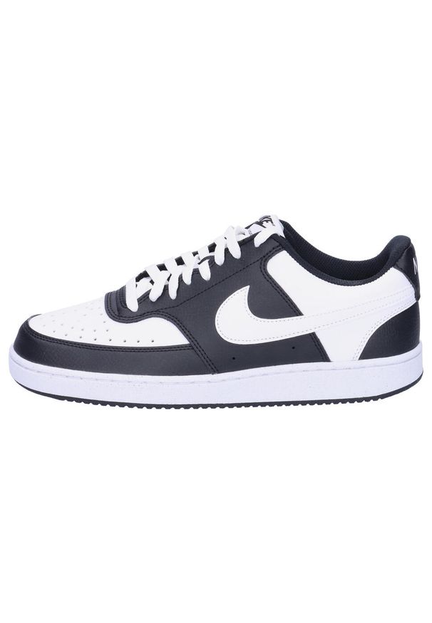 Buty do chodzenia męskie Nike Court Vision Low. Zapięcie: sznurówki. Kolor: czarny, biały, wielokolorowy. Materiał: skóra, materiał, syntetyk, tkanina, guma. Szerokość cholewki: normalna. Model: Nike Court. Sport: turystyka piesza