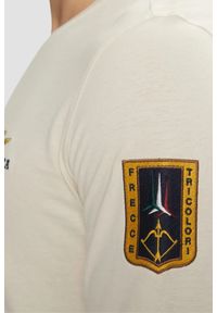 Aeronautica Militare - AERONAUTICA MILITARE Beżowy longsleeve męski Crew neck. Kolor: beżowy. Długość rękawa: długi rękaw #4