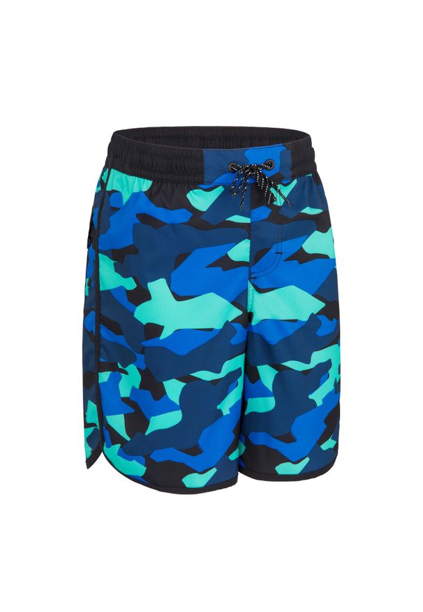 OLAIAN - Spodenki surfingowe dla dzieci Olaian BS 500 Geometric Camo. Kolor: niebieski. Materiał: poliester, materiał