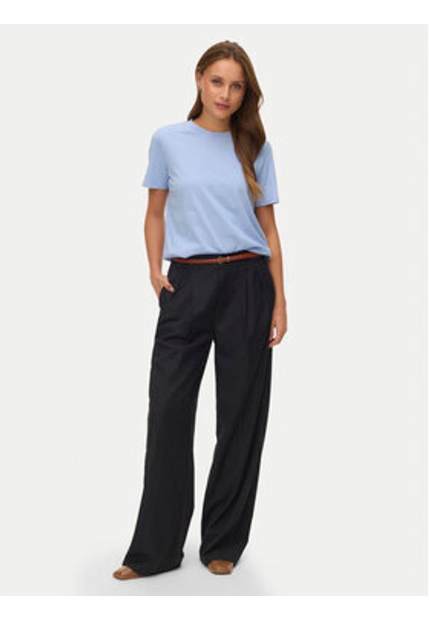 Vero Moda T-Shirt Paulina 10316991 Niebieski Regular Fit. Kolor: niebieski. Materiał: bawełna