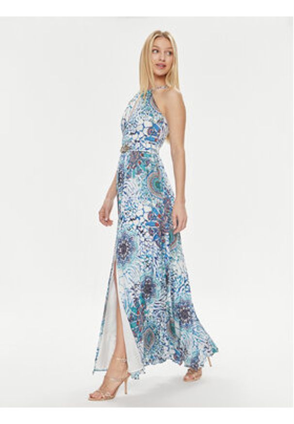 Marciano Guess Sukienka letnia 4GGK14 9739Z Niebieski Regular Fit. Kolor: niebieski. Materiał: syntetyk. Sezon: lato