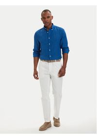 TOMMY HILFIGER - Tommy Hilfiger Koszula MW0MW41530 Niebieski Regular Fit. Kolor: niebieski. Materiał: len #4