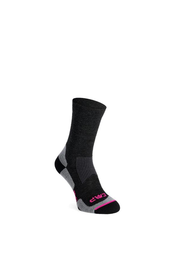 Skarpety merino damskie CMP Trekking Wool Sock. Kolor: czarny. Sport: turystyka piesza