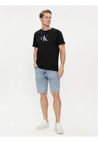 Calvin Klein Swimwear T-Shirt KM0KM00971 Czarny Regular Fit. Kolor: czarny. Materiał: bawełna #4