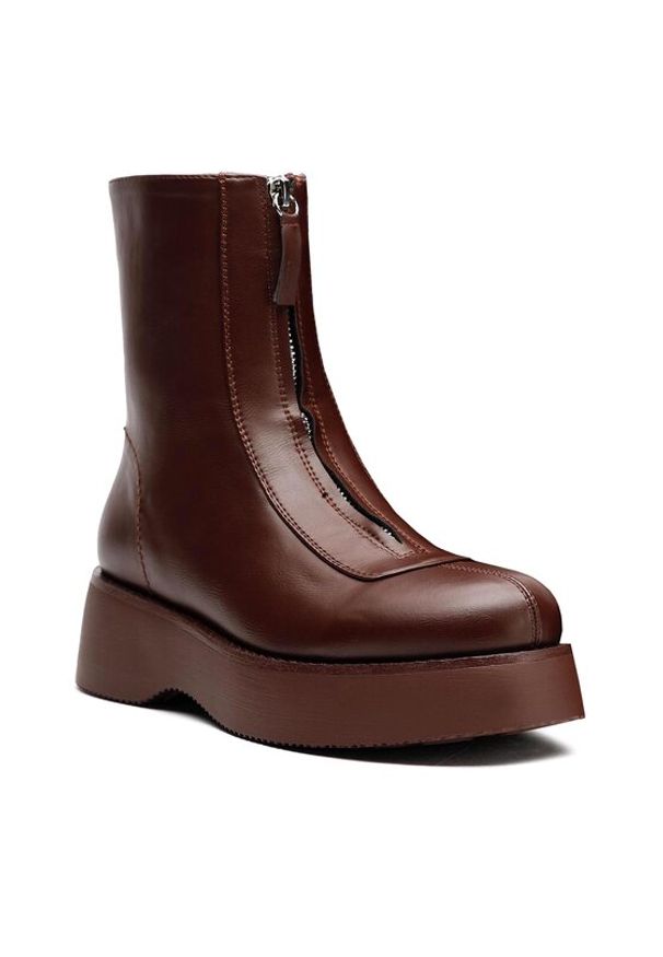 Jenny Fairy Botki HZ030201-01 Bordowy. Kolor: czerwony. Materiał: skóra