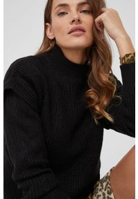 Answear Lab Sweter damski kolor czarny z półgolfem. Kolor: czarny. Materiał: dzianina. Styl: wakacyjny #4