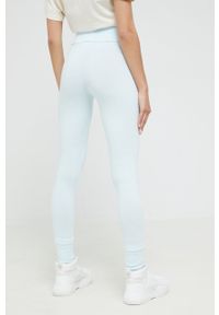 adidas Originals legginsy damskie gładkie HM1819-ALMBLU. Stan: podwyższony. Kolor: niebieski. Materiał: bawełna, dzianina. Wzór: gładki #3