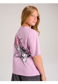 Sinsay - Koszulka z nadrukiem na plecach Hello Kitty - fioletowy. Kolor: fioletowy. Wzór: nadruk, motyw z bajki #1